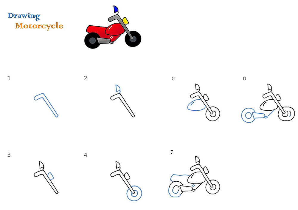 Motorrad - Idee 15 zeichnen ideen