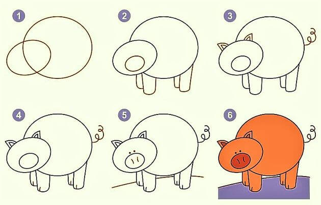 Schwein-Idee 12 zeichnen ideen