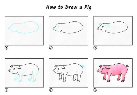 Zeichnen Lernen Schwein-Idee 15