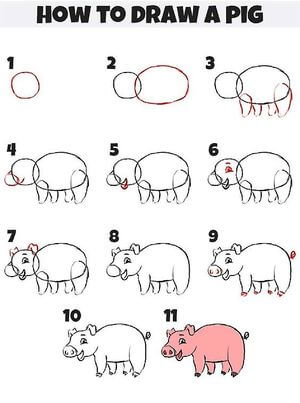Schwein-Idee 16 zeichnen ideen