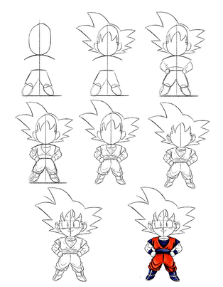Süßer Goku zeichnen ideen