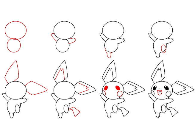 Süßes Pikachu zeichnen ideen