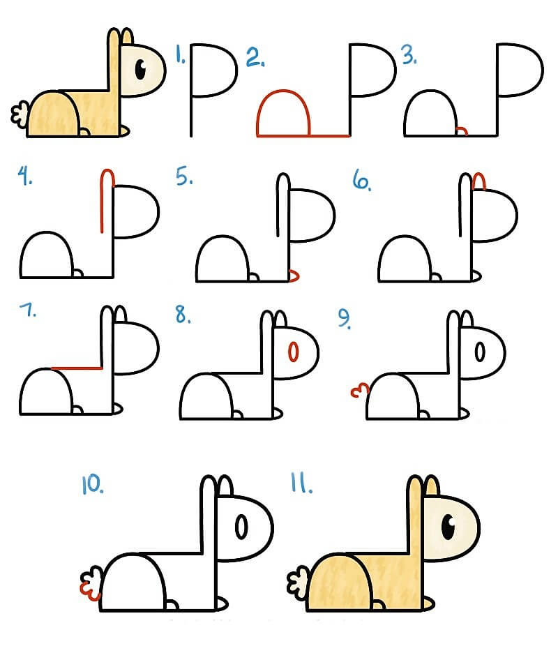 Eine Lama-Idee 13 zeichnen ideen