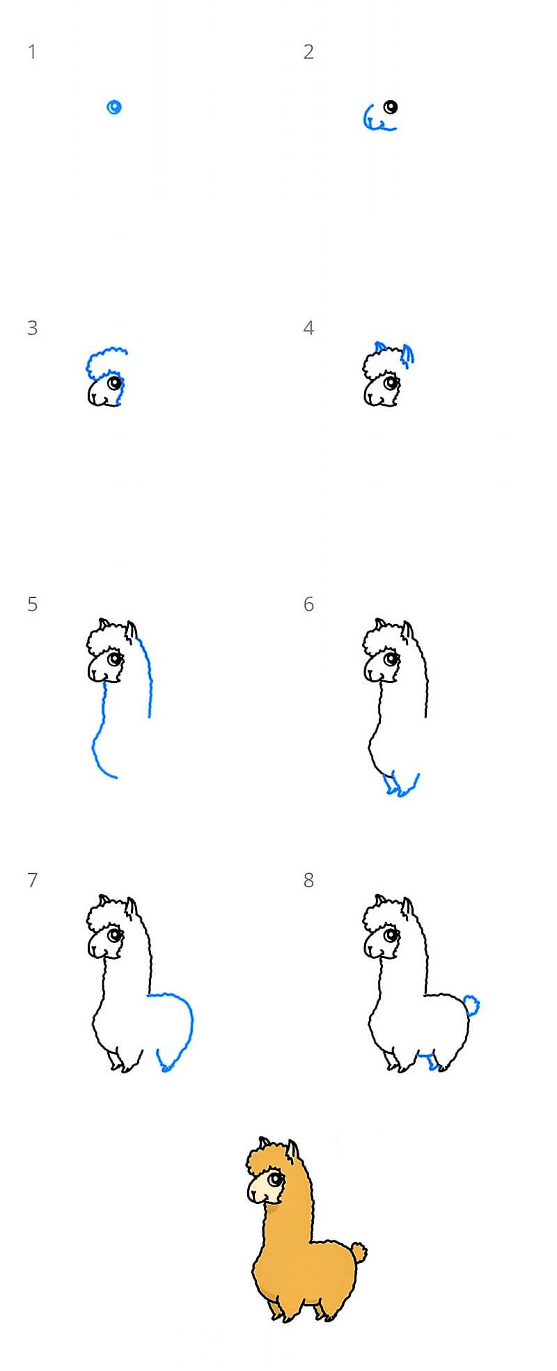 Eine Lama-Idee 14 zeichnen ideen