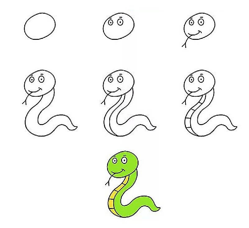 Eine Schlangenidee 17 zeichnen ideen