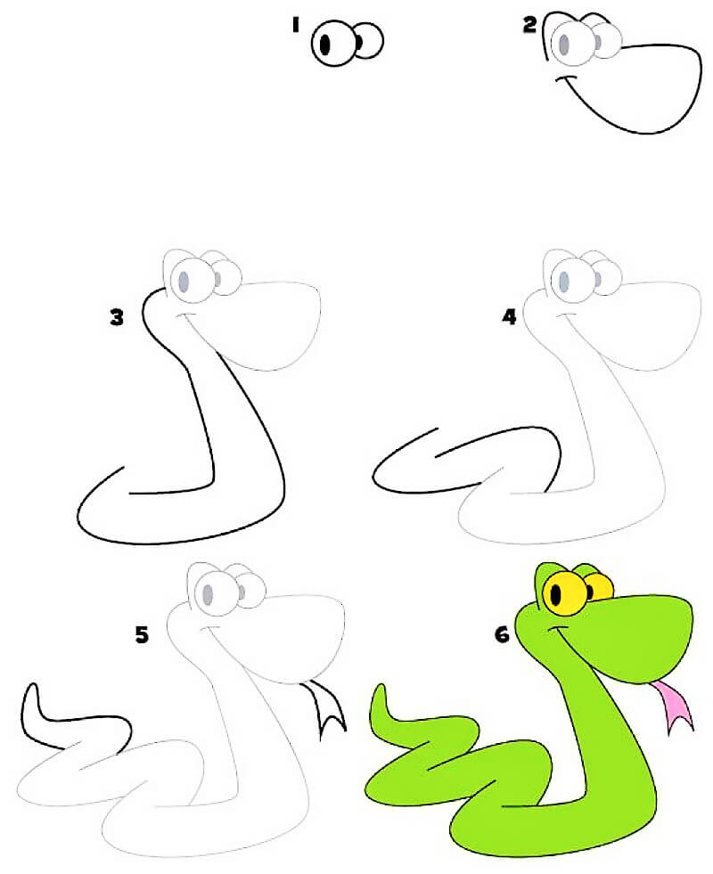 Eine Schlangenidee 18 zeichnen ideen