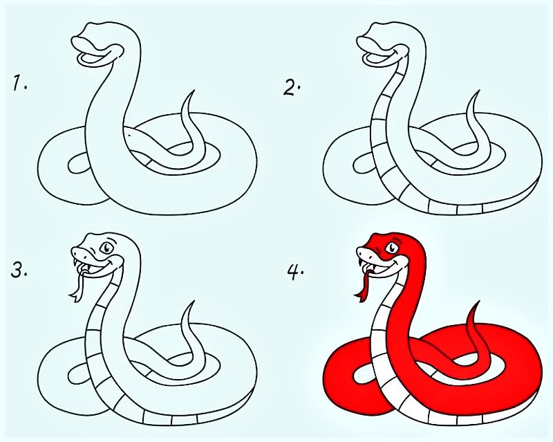 Eine Schlangenidee 19 zeichnen ideen