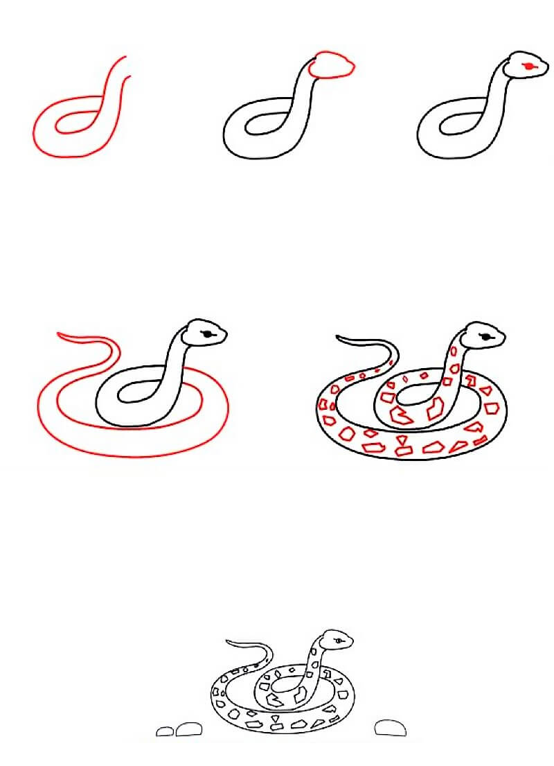 Eine Schlangenidee 21 zeichnen ideen
