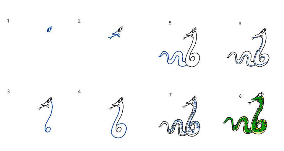 Eine Schlangenidee 9 zeichnen ideen