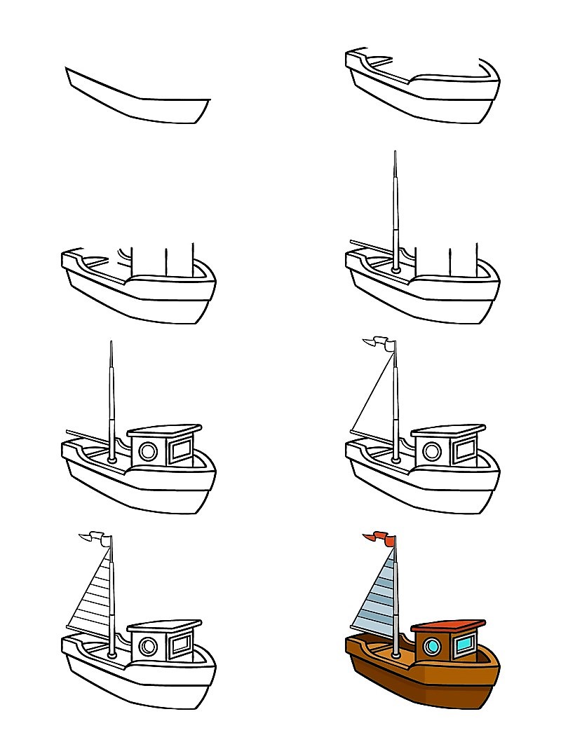 Boot zeichnen ideen