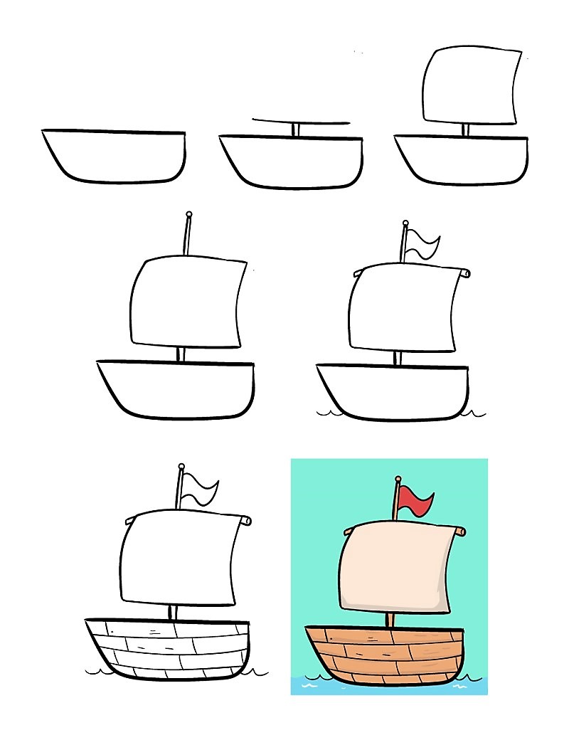 Eine Bootsidee 7 zeichnen ideen