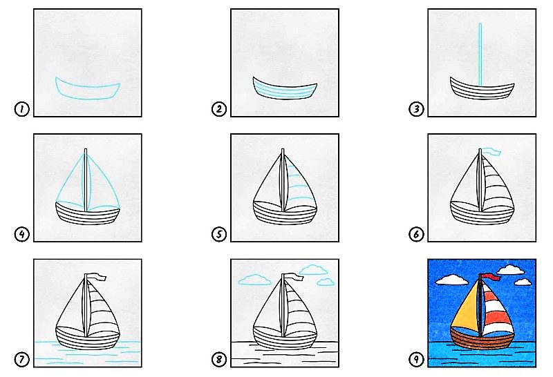Eine Bootsidee 9 zeichnen ideen