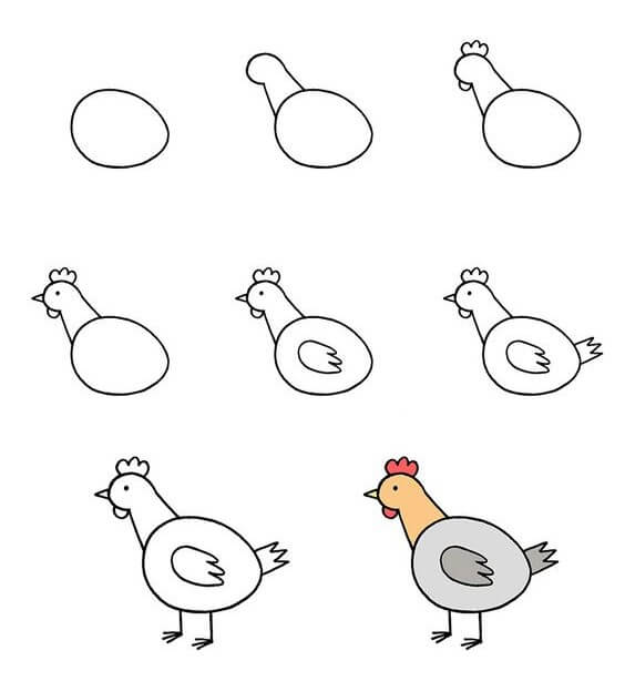 Hühneridee (2) zeichnen ideen
