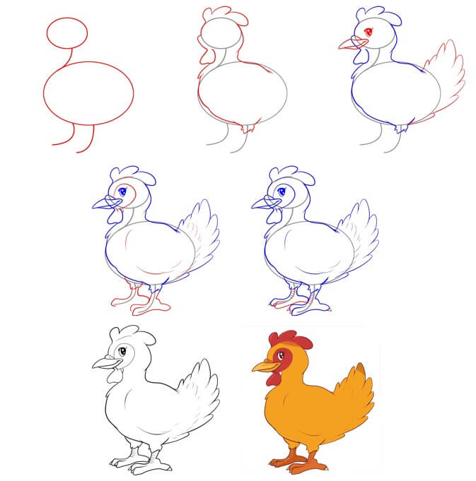 Hühneridee (21) zeichnen ideen