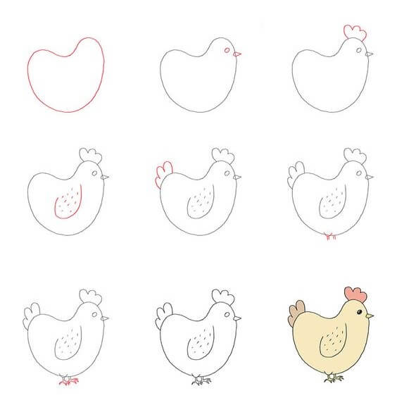 Hühneridee (7) zeichnen ideen