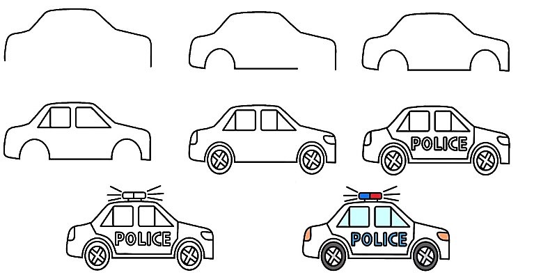 Ideen für Polizeiautos 5 zeichnen ideen