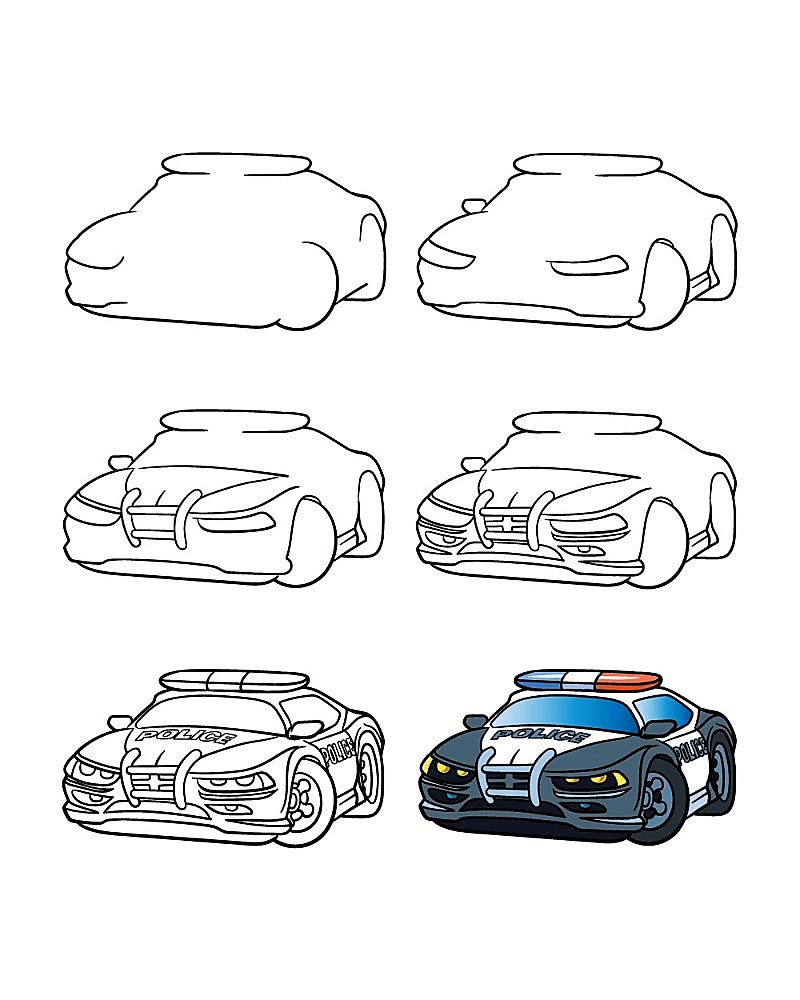 Ideen für Polizeiautos 6 zeichnen ideen