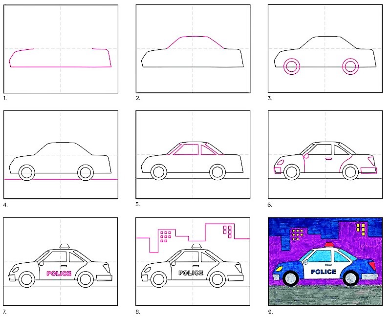 Ideen für Polizeiautos 7 zeichnen ideen