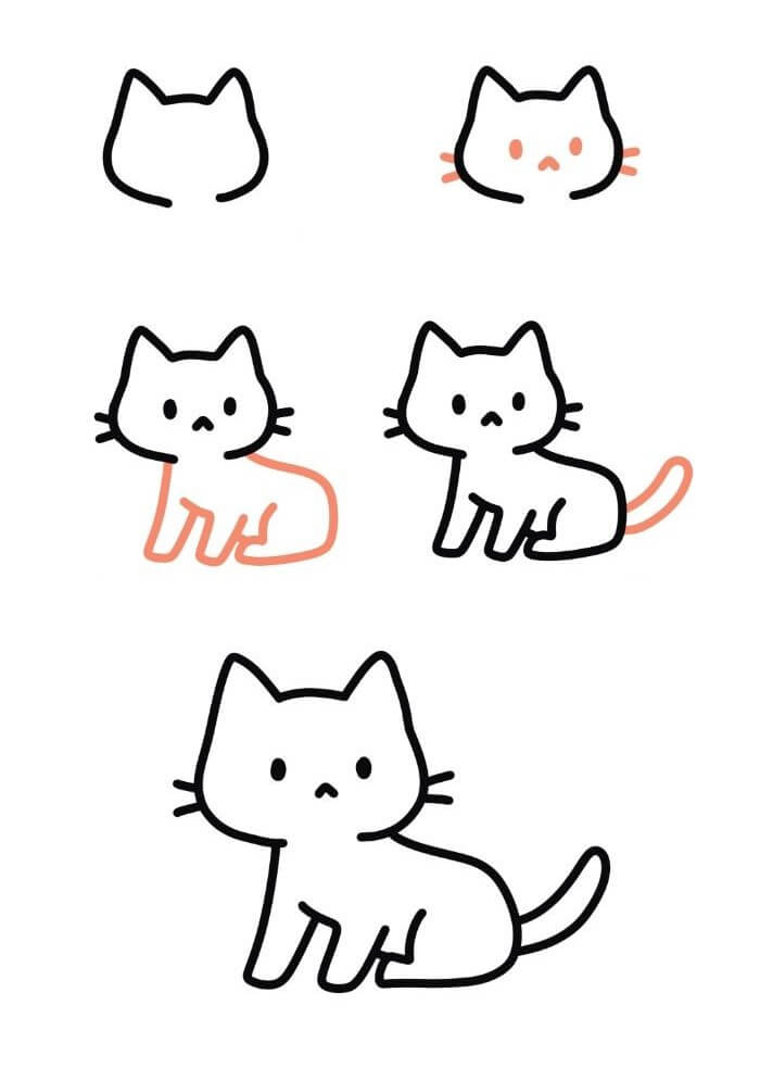 Zeichnen Lernen Ideen für Katzen (27)