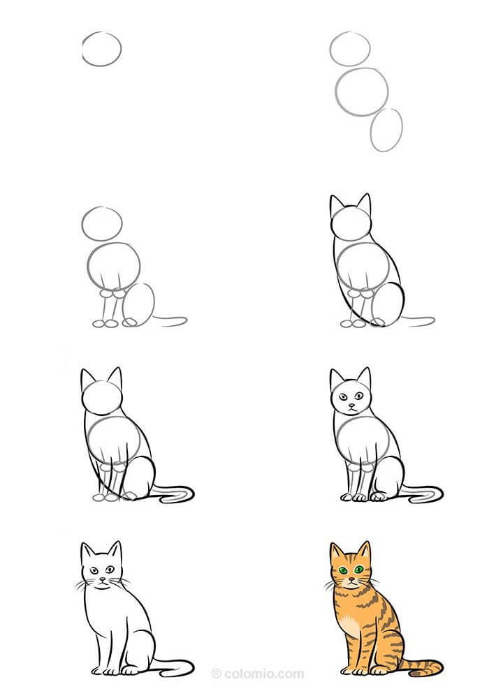 Ideen für Katzen (42) zeichnen ideen