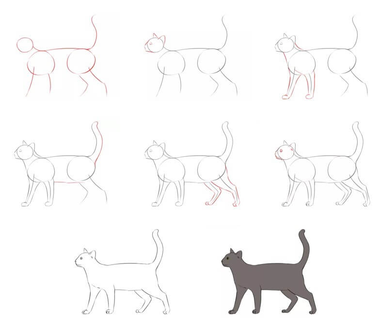 Ideen für Katzen (60) zeichnen ideen