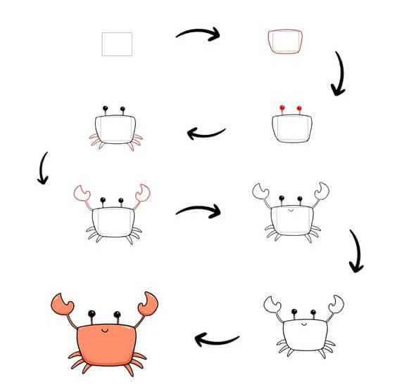 Zeichnen Lernen Krabbe Idee (10)