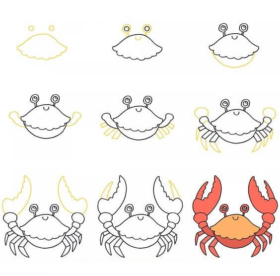 Zeichnen Lernen Krabbe Idee (17)