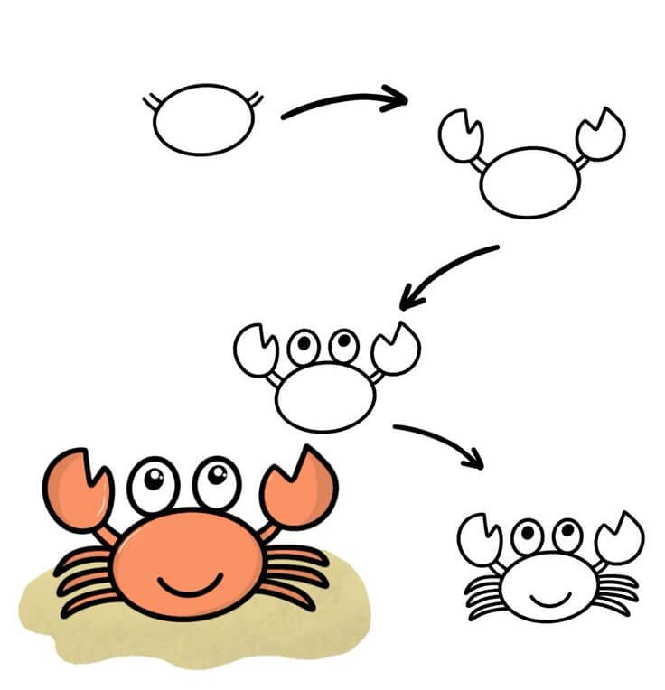 Zeichnen Lernen Krabbe Idee (18)