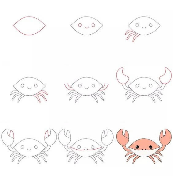 Zeichnen Lernen Krabbe Idee (20)