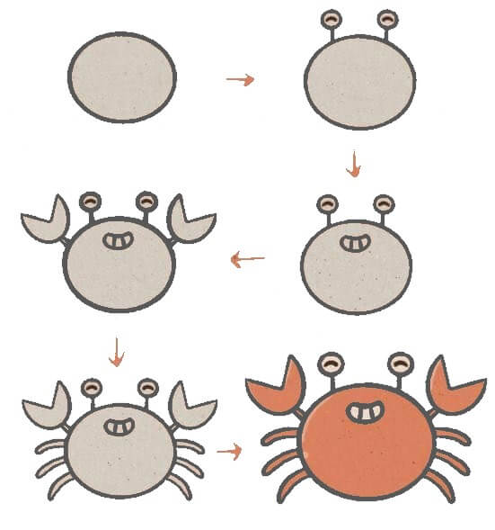 Zeichnen Lernen Krabbe Idee (21)