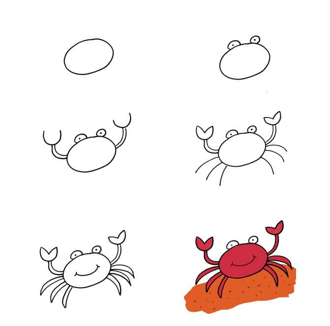Zeichnen Lernen Krabbe Idee (28)