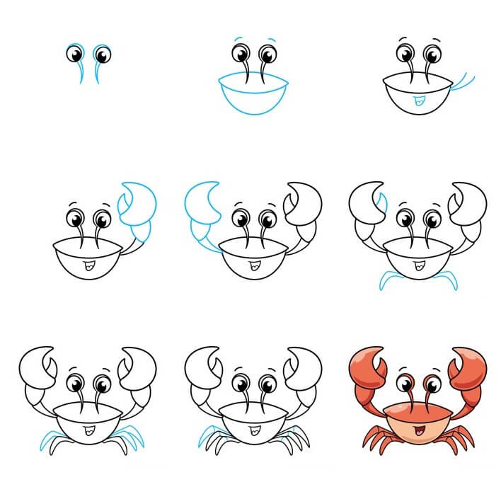 Zeichnen Lernen Krabbe Idee (32)