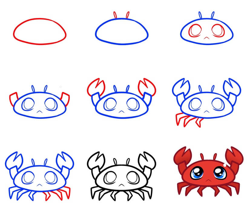 Krabbe zeichnen ideen