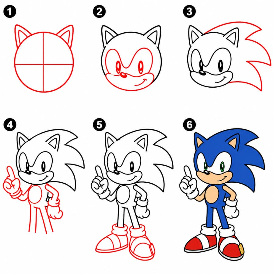 Lustiger Sonic zeichnen ideen