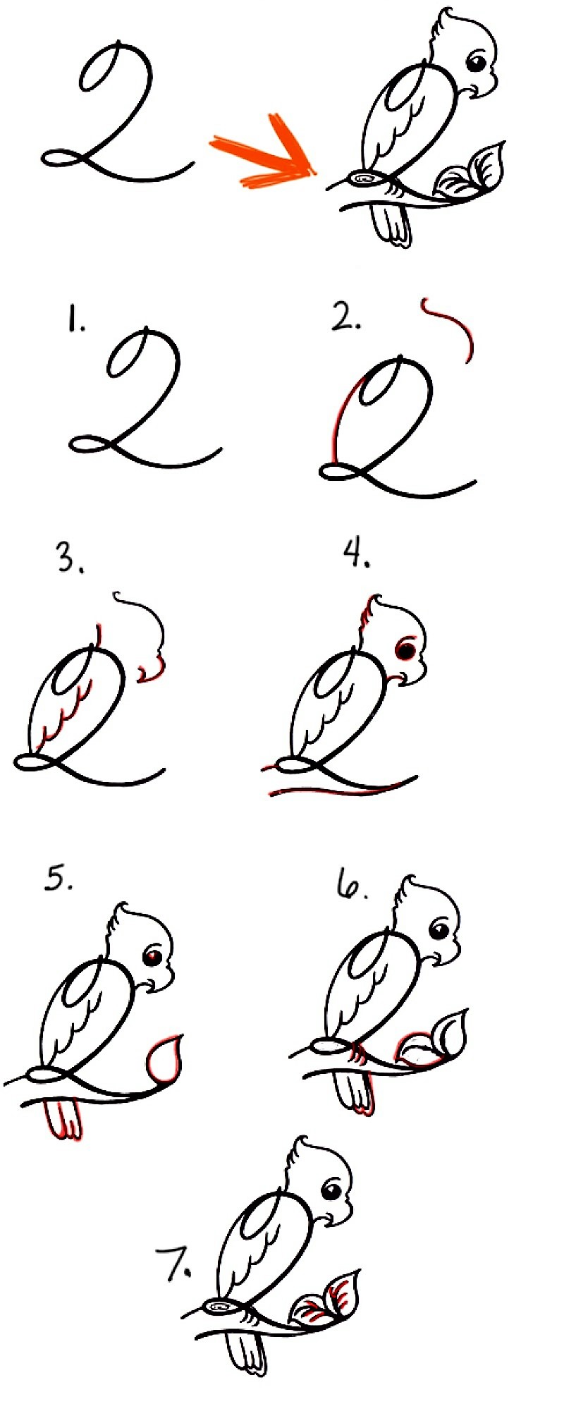 Papagei-Idee 9 zeichnen ideen