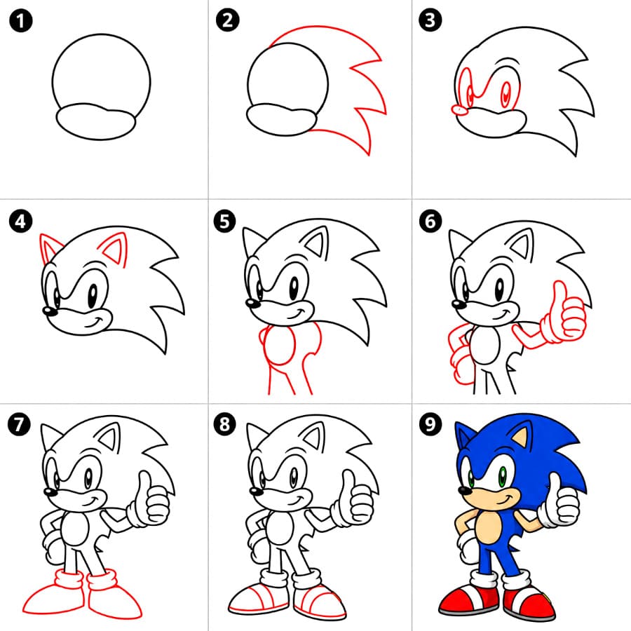 Sonic zum Ausdrucken zeichnen ideen
