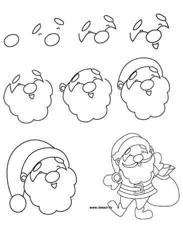 Ein einfacher Weihnachtsmann zeichnen ideen