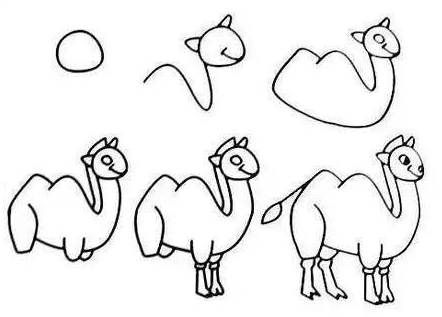 Ein süßes Kamel zeichnen ideen