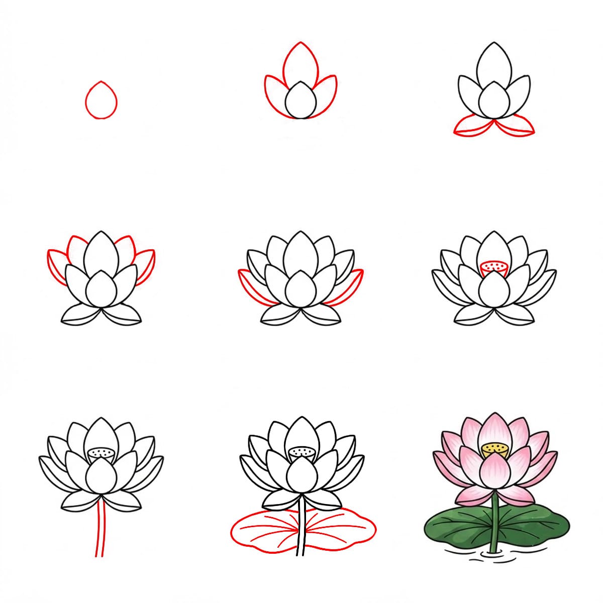 Heiterer Lotus zeichnen ideen