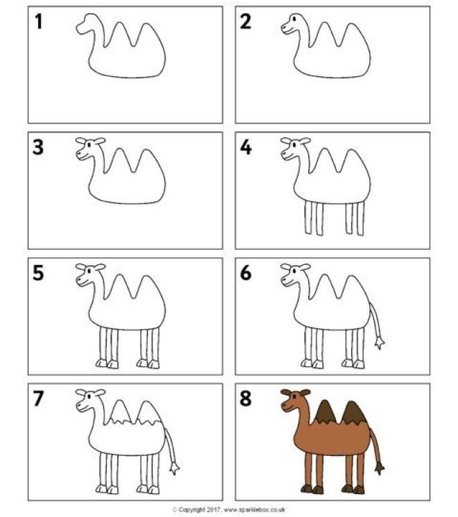 Kamel-Idee 6 zeichnen ideen