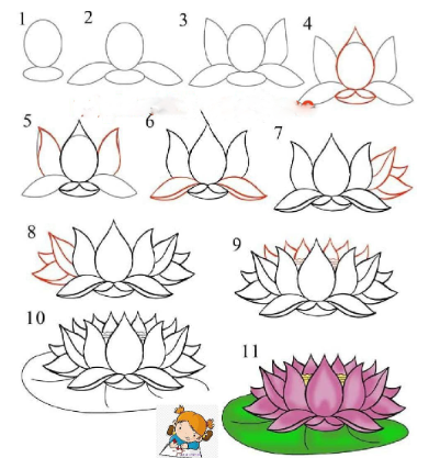Lotus-Idee 6 zeichnen ideen
