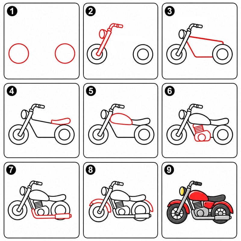 Rennmotorrad zeichnen ideen