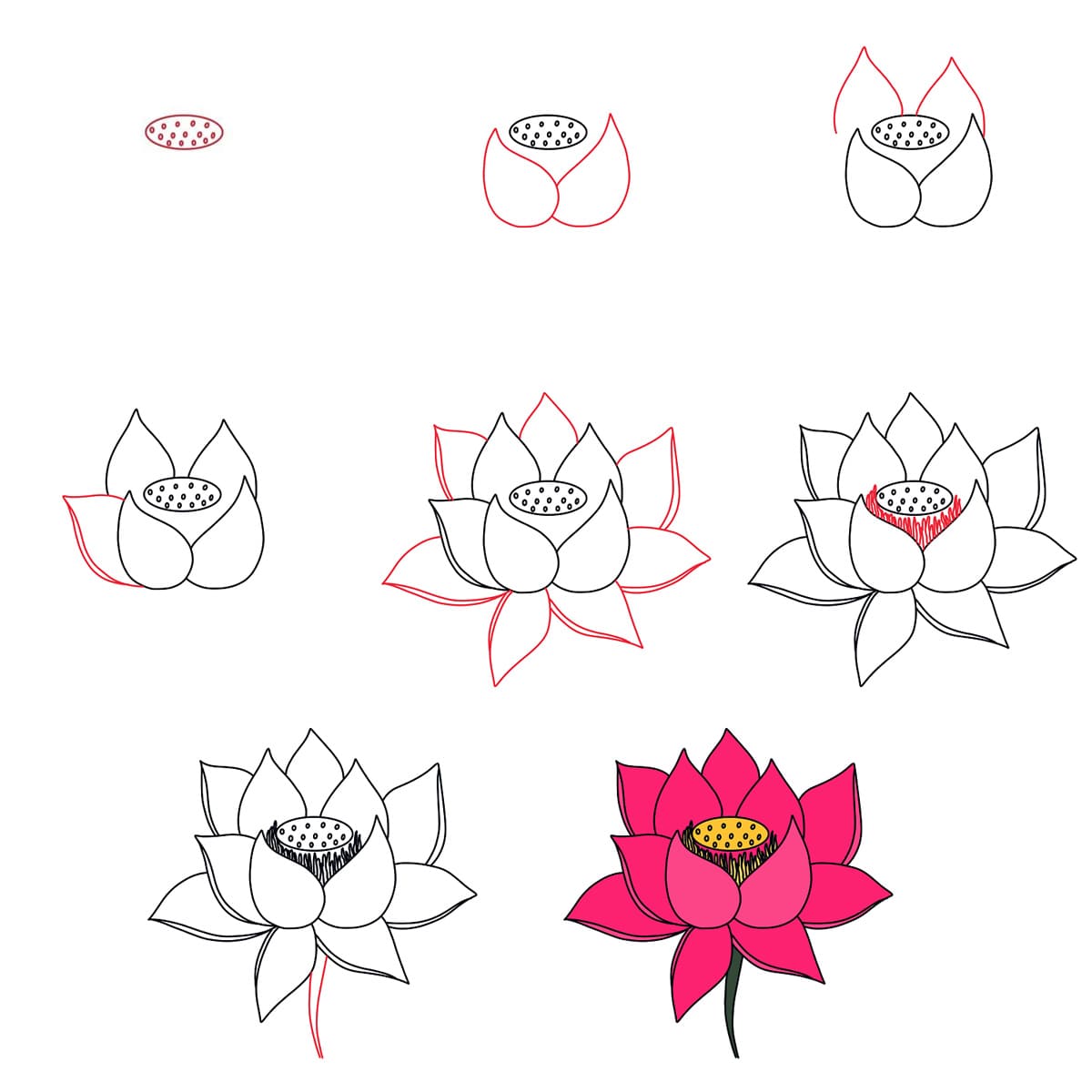 Schwebender Lotus zeichnen ideen