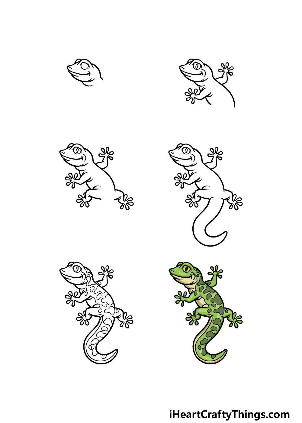 Gecko zeichnen ideen