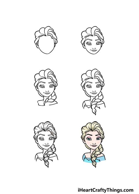 Prinzessin Elsa zeichnen ideen