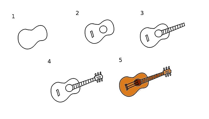 Gitarre zeichnen ideen