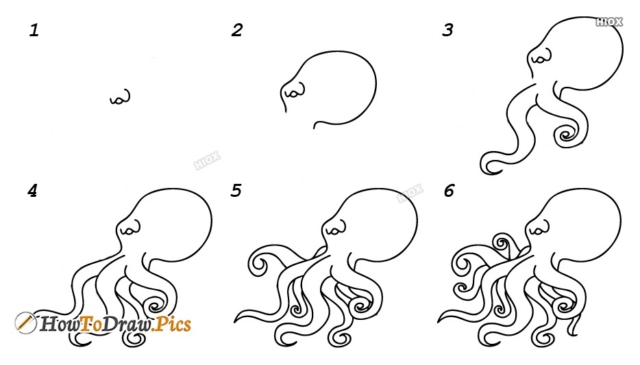 Oktopus-Idee 8 zeichnen ideen
