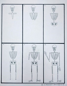 Skelettidee 3 zeichnen ideen