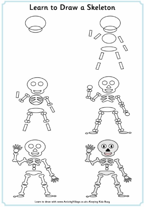 Skelettidee 8 zeichnen ideen