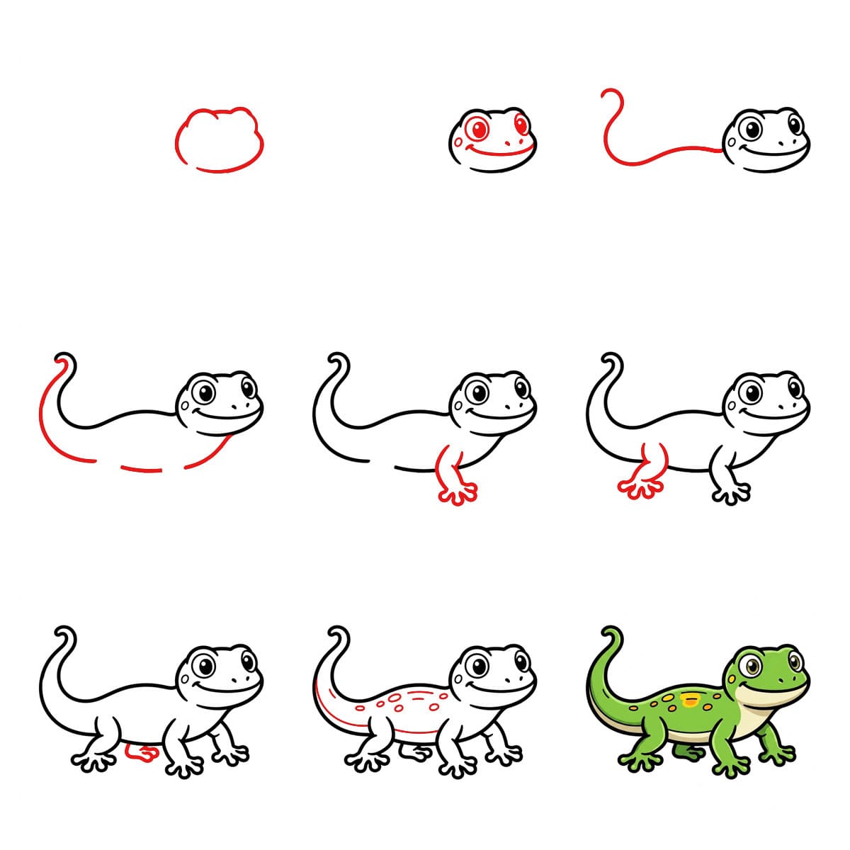 Strukturierter Gecko zeichnen ideen